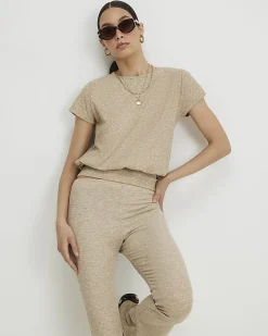 Beige Banded Top