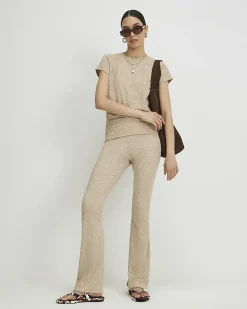 Beige Banded Top