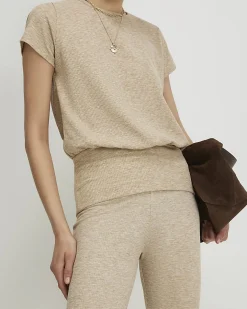Beige Banded Top