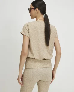 Beige Banded Top
