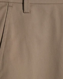 Beige Barrel Fit Trousers