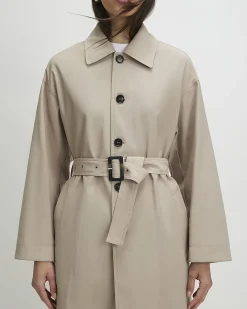 Beige Belted Trench Coat