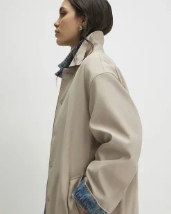 Beige Belted Trench Coat