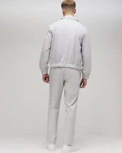 Beige Check Slim Elasticated Smart Joggers