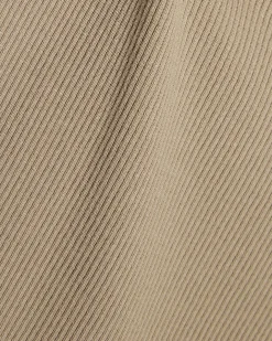 Beige Cotton Blend Whipstitch Tank Top