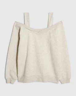 Beige Cut Away Sweatshirt
