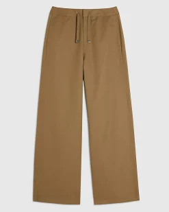 Beige Drawstring Waist Trousers