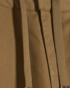 Beige Drawstring Waist Trousers