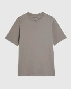 Beige Essential Slim Fit V Neck T-Shirt