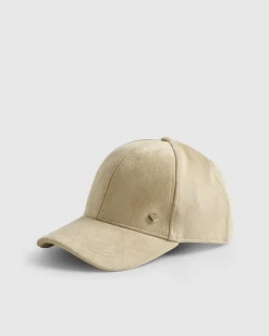 Beige Faux Suede baseball Cap