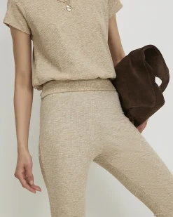 Beige Flared Trousers