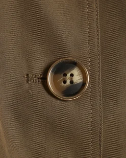 Beige High Neck Fitted Jacket