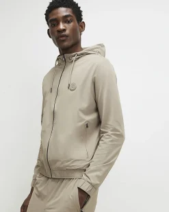 Beige Hooded Jacket