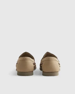 Beige Interweave Loafers