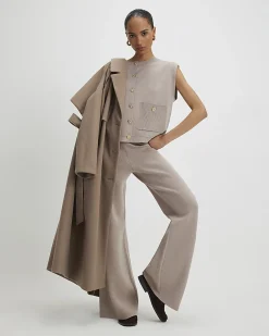 Beige Knitted Waistcoat