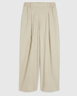 Beige Linen Blend Tailored Joggers