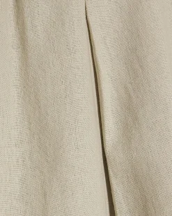 Beige Linen Blend Tailored Joggers