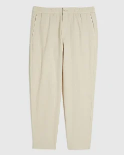 Beige Linen Blend Trousers