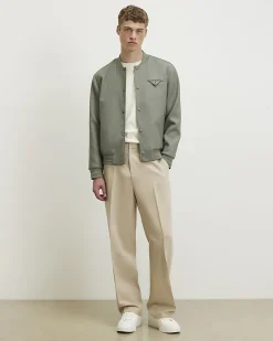 Beige Loose Fit Trousers