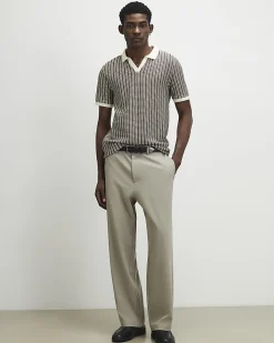 Beige Loose Fit Trousers