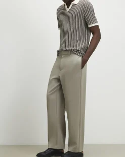 Beige Loose Fit Trousers