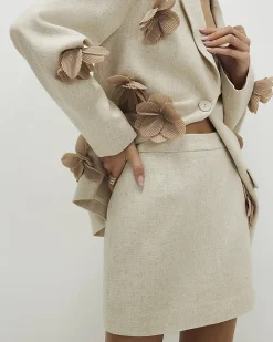 Beige Mini Skirt