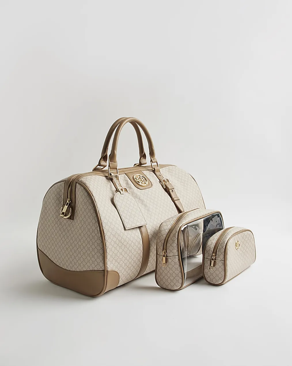 Beige Monogram Barrell Bundle Bag