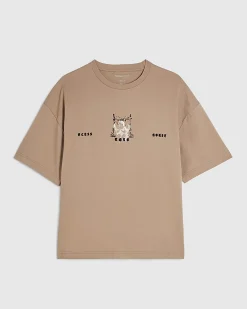 Beige Oversized Cotton Renaissance T-Shirt