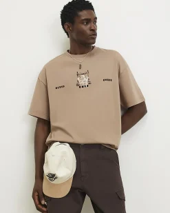 Beige Oversized Cotton Renaissance T-Shirt