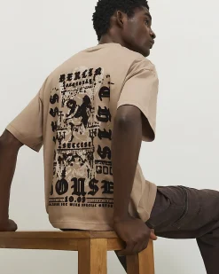 Beige Oversized Cotton Renaissance T-Shirt