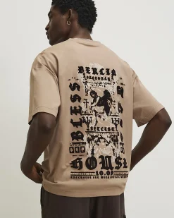 Beige Oversized Cotton Renaissance T-Shirt