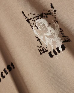 Beige Oversized Cotton Renaissance T-Shirt