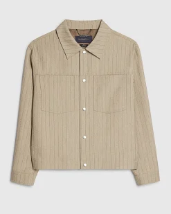 Beige Pinstripe Western Jacket
