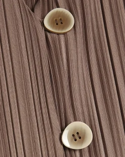 Beige Plisse Waistcoat
