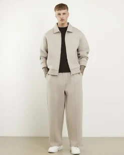 Beige Premium Harrington Jacket