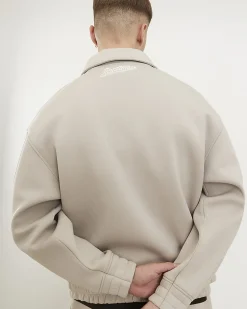 Beige Premium Harrington Jacket