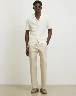 Beige Regular Fit 5 Pocket Chino Trousers