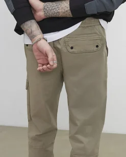 Beige Regular Fit Cargo Trousers