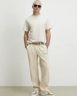 Beige Regular Fit Cotton T-Shirt