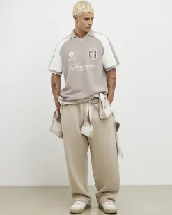Beige Regular Fit Football Polo Shirt