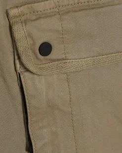 Beige Regular Fit Longer Length Cargo Shorts