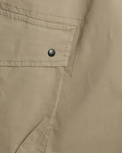 Beige Regular Fit Stretch Cargo Trousers