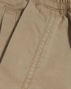 Beige Regular Fit Stretch Cargo Trousers