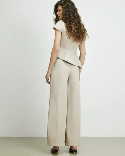 Beige RI Studio Bubble Leg Hareem Trousers