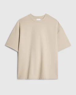 Beige RI Studio Cotton Blend Boxy T-Shirt