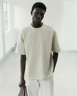 Beige RI Studio Cotton Blend Boxy T-Shirt