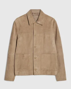 Beige RI Studio Suede Western Jacket