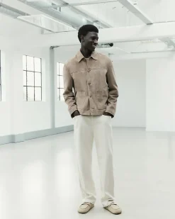 Beige RI Studio Suede Western Jacket