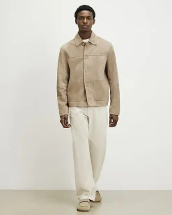 Beige RI Studio Suede Western Jacket