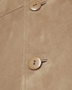 Beige RI Studio Suede Western Jacket